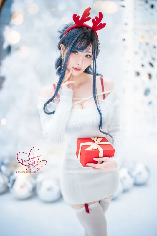 Hane Ame 雨波写真 - Original 2023 White Christmas Moose Onesan 11